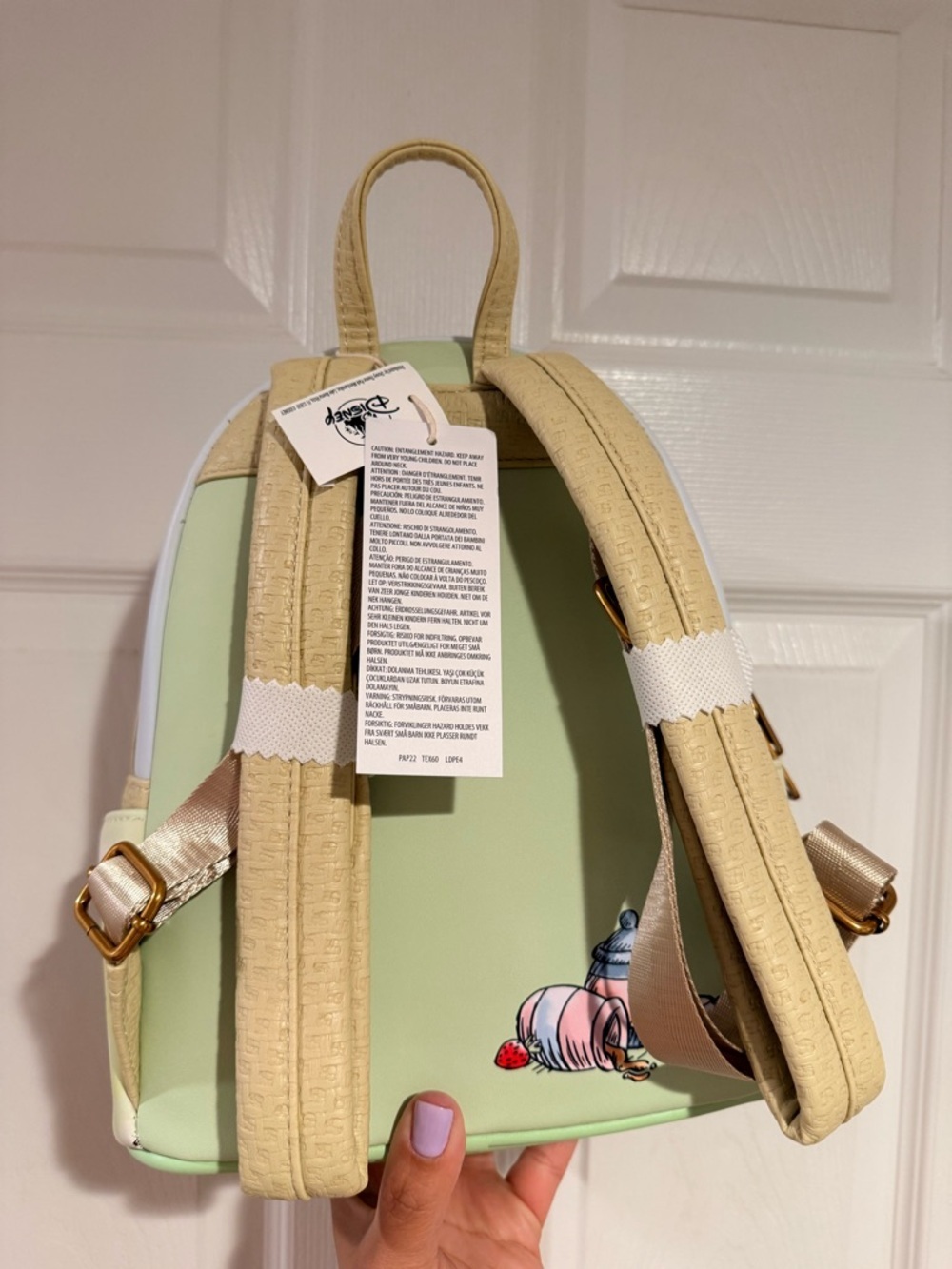 Loungefly Disney Parks Winnie the Pooh Pastel Green & Cream Mini Backpack - Picture 2 of 6